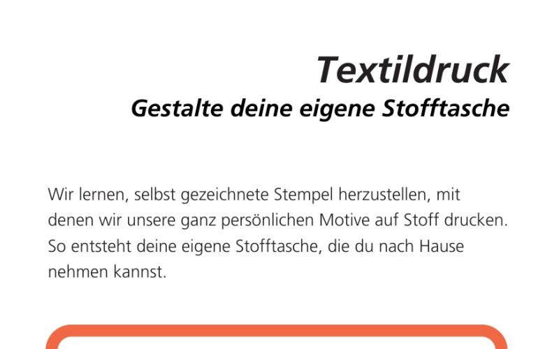 Seite aus dem Programmheft: Textildruck