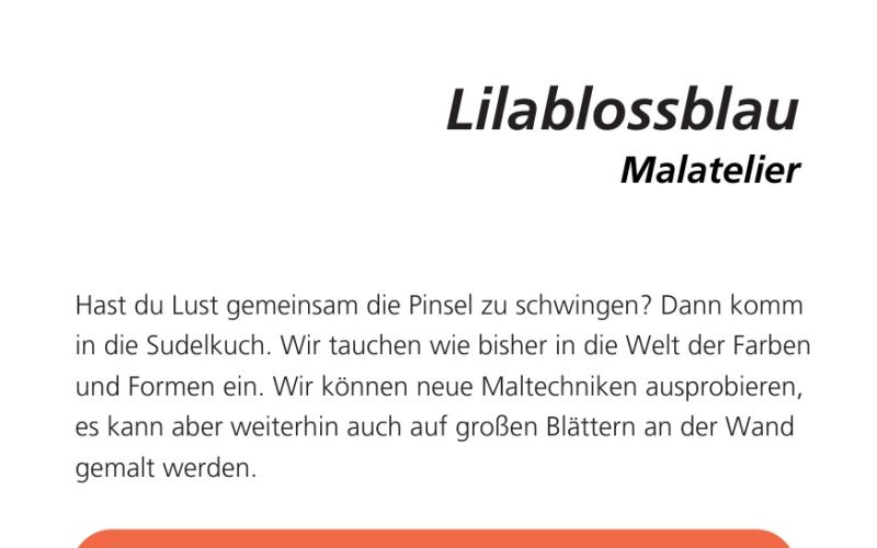 Seite aus dem Programmheft: Lilablossblau