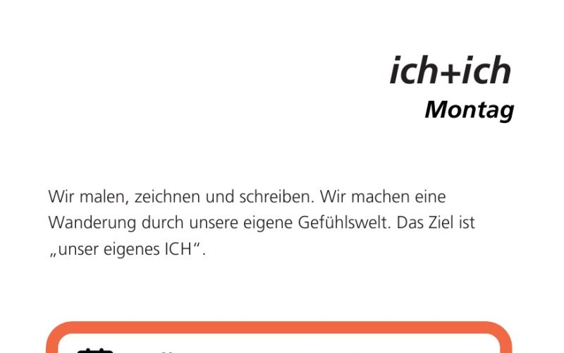 Seite aus dem Programmheft: ich+ich