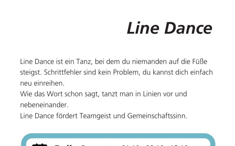Seite aus dem Programmheft: Line Dance