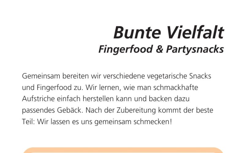 Seite aus dem Programmheft: Bunte Vielfalt