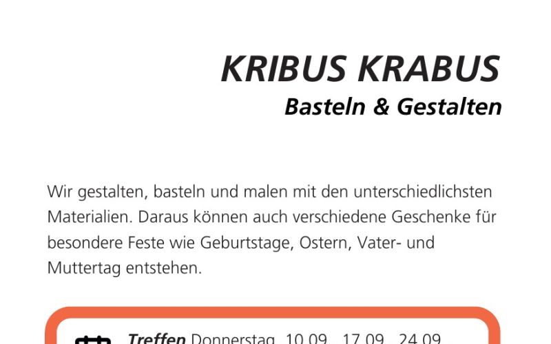 Seite aus dem Programmheft: KRIBUS KRABUS