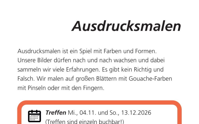 Seite aus dem Programmheft: Ausdrucksmalen