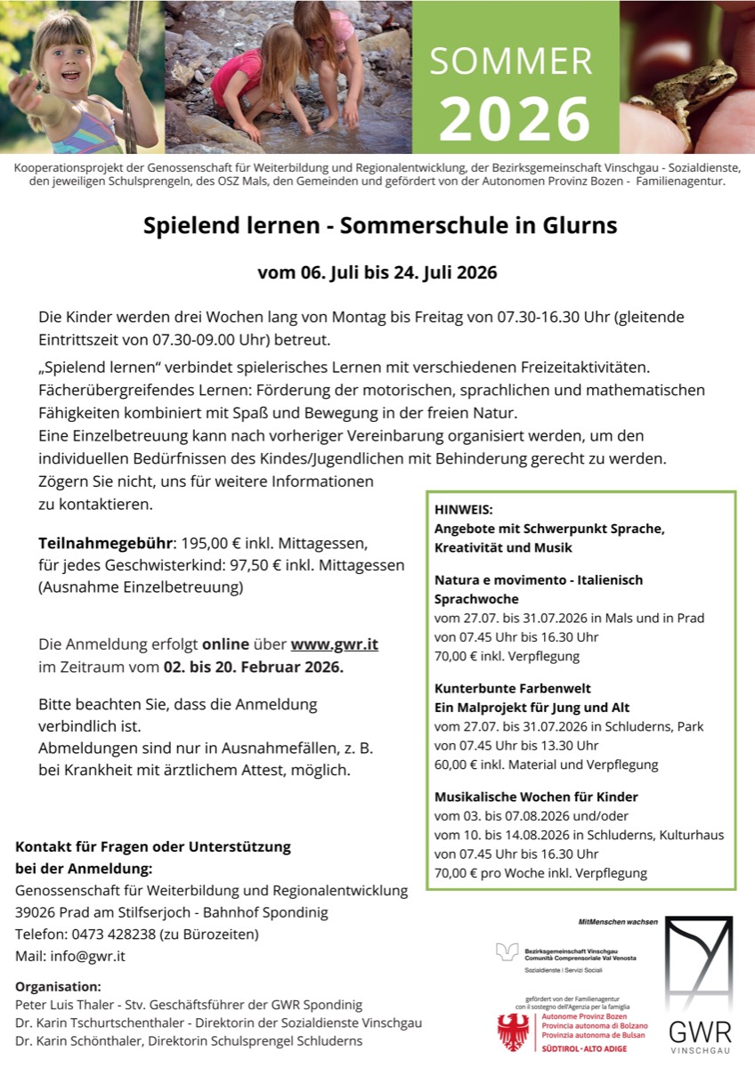 Sommerschule Glurns
