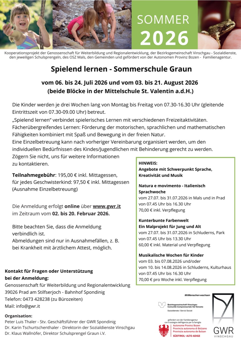Sommerschule Graun