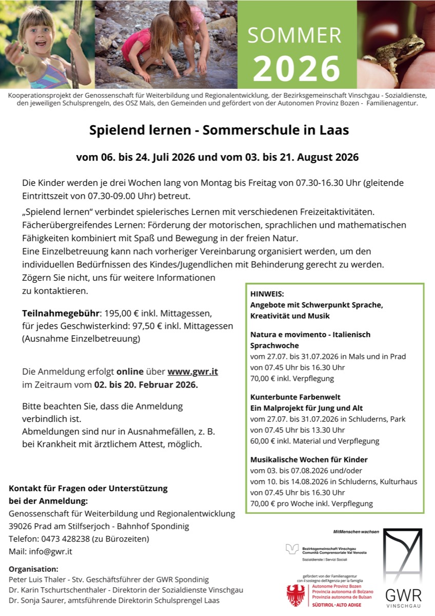 Sommerschule Laas