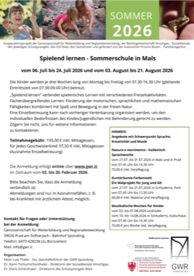 Sommerschule Mals