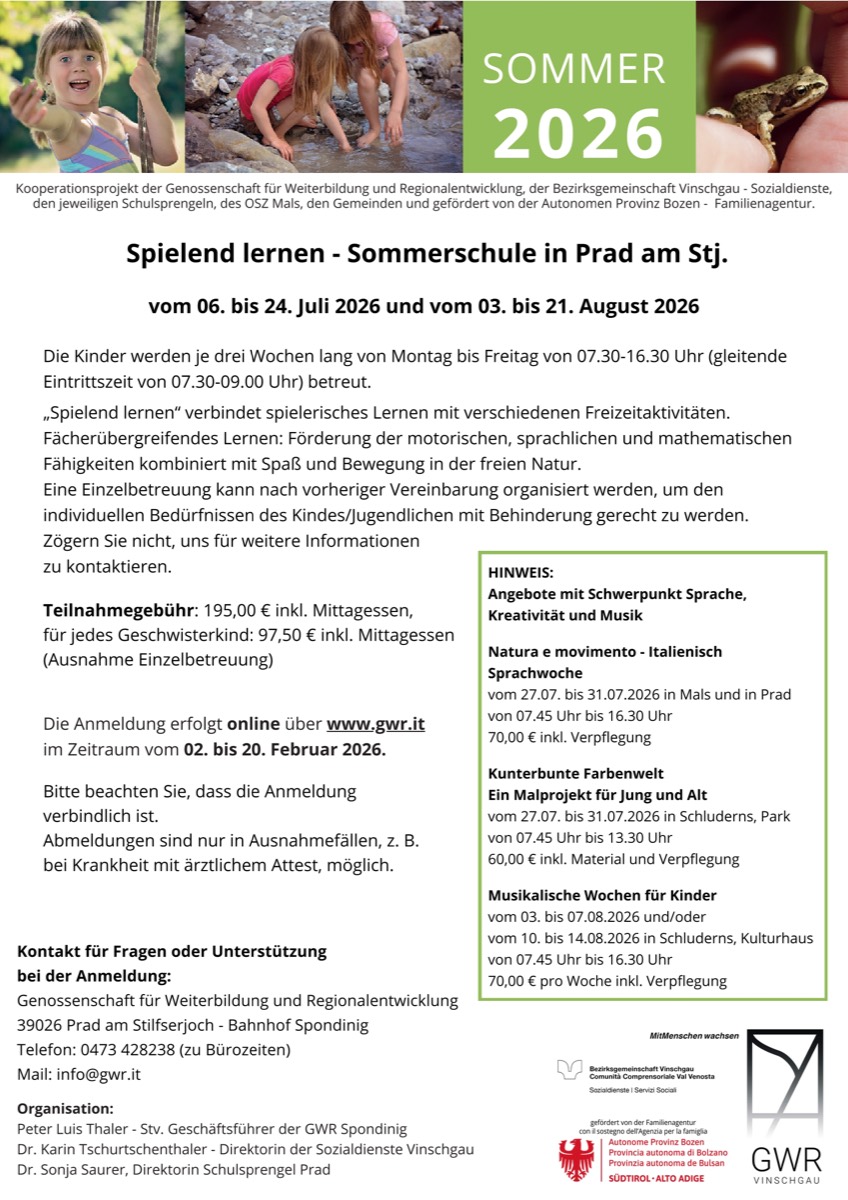 Sommerschule Prad