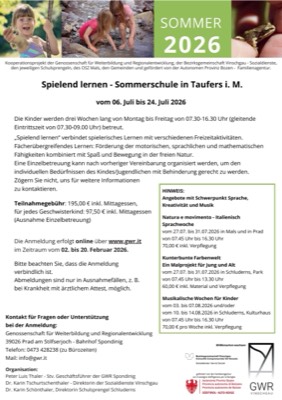Sommerschule Taufers i.M.